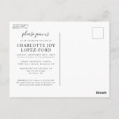 In Loving Memory Foto Begrafenisdienst Memorial Briefkaart (Achterkant)