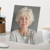 "In Loving Memory" Foto begrafenismonument Reclamebord Met Voetstuk (Insitu)