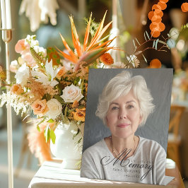 "In Loving Memory" Foto begrafenismonument Reclamebord Met Voetstuk