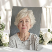 "In Loving Memory" Foto begrafenismonument Reclamebord Met Voetstuk