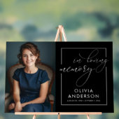 In Loving Memory Foto Begrafenismonument Welkom Acryl Bord (Neutraal)