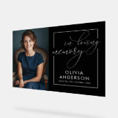 In Loving Memory Foto Begrafenismonument Welkom Acryl Bord (Hoek)