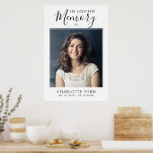 In Loving Memory Foto Begrafenismonument Welkom Poster (Keuken)