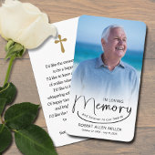 In Loving Memory Foto Bladwijzer Gebed Kaart Visitekaartje