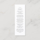 In Loving Memory Foto Eenvoudig begrafenis Bladwij Mini Visitekaartje (Achterkant)