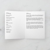 In Loving Memory Foto Eenvoudige Begrafenisservice Programma (Binnen)