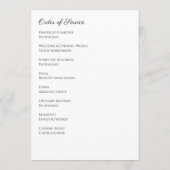 In Loving Memory Foto Eenvoudige Begrafenisservice Programmakaart (Achterkant)