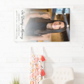 In Loving Memory Foto Eenvoudige Begrafenisservice Spandoek (Insitu)