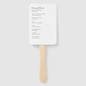 In Loving Memory Foto Eenvoudige Orde van Dienst Handwaaier (Achterkant)