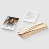 In Loving Memory Foto Eenvoudige Overlijdensadvert Handwaaier (Niet-gemonteerd)