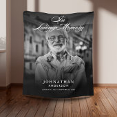In Loving Memory Foto Elegant Script Fleece Deken