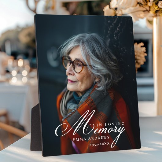 "In Loving Memory" Foto Funeral Herdenkingsbord Fotoplaat