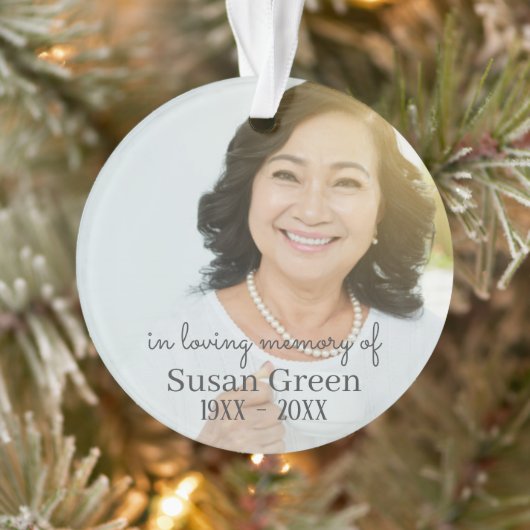 In Loving Memory Foto | Gepersonaliseerde kerst Ornament (Boom)