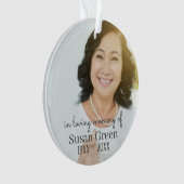 In Loving Memory Foto | Gepersonaliseerde kerst Ornament (voorkant)