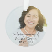 In Loving Memory Foto | Gepersonaliseerde kerst Ornament (voorkant)
