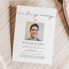 In Loving Memory Foto Memorial Service begrafenis Kaart