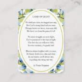 In Loving Memory Foto Memorial Wallet Kaart (Achterkant)