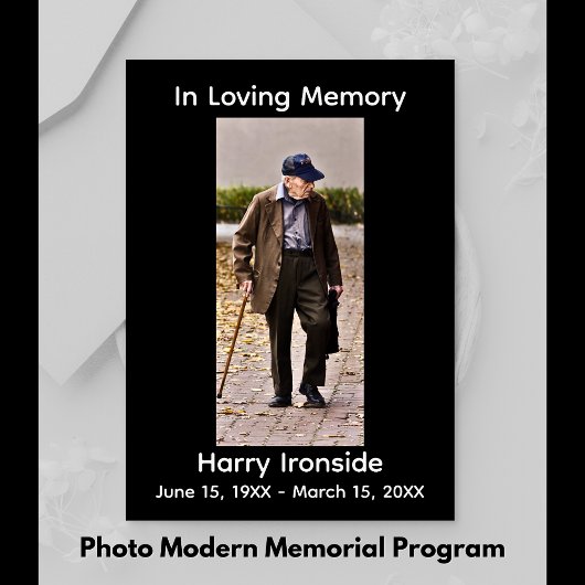 In Loving Memory Foto Modern Memorial Programma