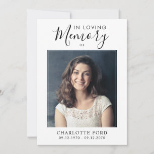 In Loving Memory Foto Orde van Service Memorial Kaart