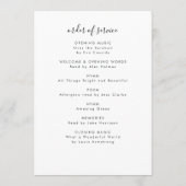 In Loving Memory Foto Orde van Service Memorial Programmakaart (Achterkant)