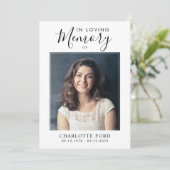 In Loving Memory Foto Orde van Service Memorial Programmakaart (Staand voorkant)