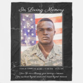 In Loving Memory Foto Quote Keepsake Fleece Deken (Voorkant)