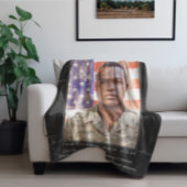 In Loving Memory Foto Quote Keepsake Fleece Deken