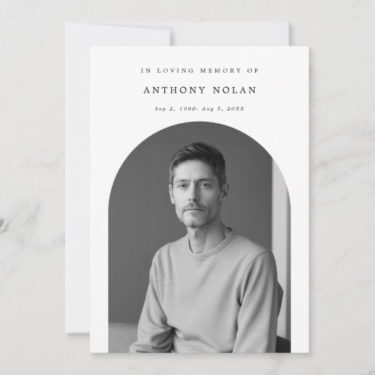 In Loving Memory Foto Uitnodiging voor begrafenish (Voorkant)