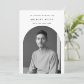 In Loving Memory Foto Uitnodiging voor begrafenish (Staand voorkant)