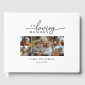"In Loving Memory" Fotocollage Begrafenismonument Gastenboek (Voorkant)