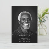 In Loving Memory Funeral Eenvoudige Foto Kaart (Staand voorkant)