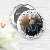 In Loving Memory Funeral Memorial Foto Button