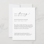 In Loving Memory Funeral Memorial Keepsake Card (Voorkant)