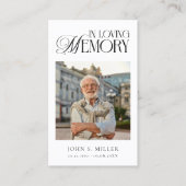 In Loving Memory Funeral Memorial Prayer Card Visitekaartje (Voorkant)