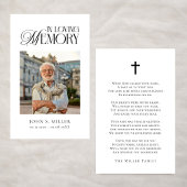 In Loving Memory Funeral Memorial Prayer Card Visitekaartje