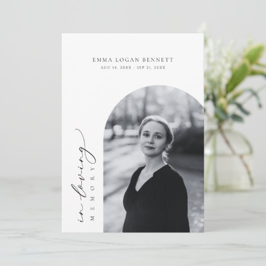 In Loving Memory Funeral Order Of Service Program Programmakaart (Staand voorkant)