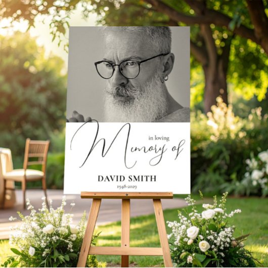 In Loving Memory - Funeral Poster With Photo
