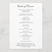 In Loving Memory Funeral Program Keepsake Card Programmakaart (Achterkant)