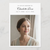 In Loving Memory Funeral Program Keepsake Card Programmakaart (Voorkant)