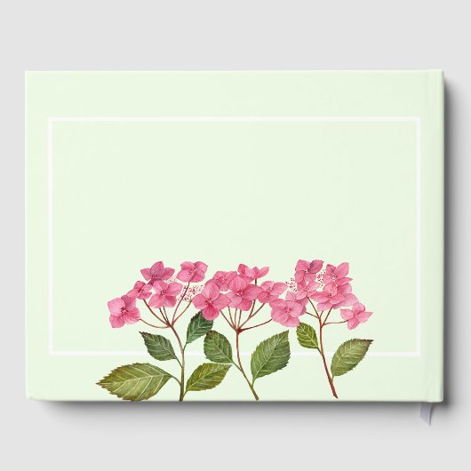 In Loving Memory Funeral Waterverf Hydrangea Gastenboek (Achterkant)