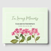 In Loving Memory Funeral Waterverf Hydrangea Gastenboek (Voorkant)