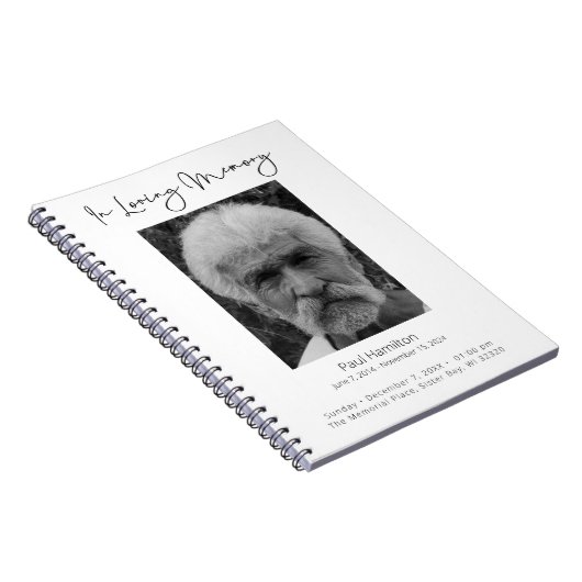 In Loving Memory Gastenboek Notitieboek (Rechterzijde)