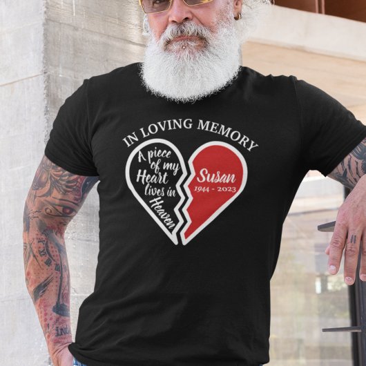 In Loving Memory Gedenkteken Gepersonaliseerd T-shirt