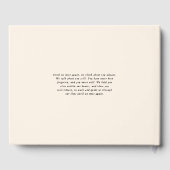 "In Loving Memory" Gedenkteken, naam, citaat Gastenboek (Achterkant)