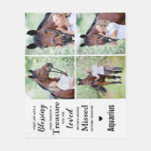 In Loving Memory Gepersonaliseerd 4 Afbeelding Mem Fleece Deken (Voorkant)