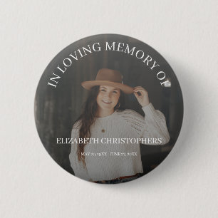In Loving Memory Gepersonaliseerd Photo Funeral Me Ronde Button 5,7 Cm