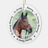 In Loving Memory Gepersonaliseerde 2 foto Pet Memo Keramisch Ornament (Links)