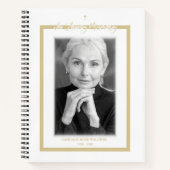 In Loving Memory Golden B&W Fotoservice Beste Notitieboek (Voorkant)
