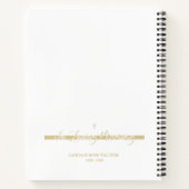 In Loving Memory Golden B&W Fotoservice Beste Notitieboek (Achterkant)