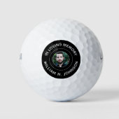 In Loving Memory Golfer Herdenking Foto Memorial Golfballen (Voorkant)
